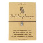 Owl Always Love You Owl Charm Wish Bracelet