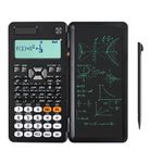 3 in 1 Scientific Engineering Calculator with Writing Pad – Upgraded 991ES Model with 417 Functions,Erasable LCD, Dual Power, Portable & Foldable for Students, Teachers-Includes Pen