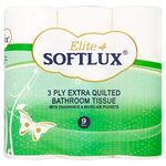 FVLFIL 90 x 20m SOFTLUX™ White 3ply Extra Quilted Fragranced Toilet Roll Luxury Soft Tissue Paper Loo Roll