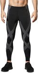 CW-X Men's Endurance Generator Joint and Muscle Support Tight Compression Pants, Black/Dark Grey, Medium US