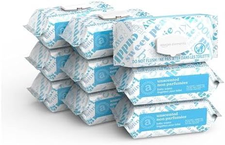 Amazon Elements Baby Wipes, Fragrance Free, White, 810 Count (9 Packs of 90)