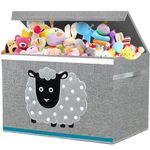 VERONLY Large Kids Toy Storage Box for Boys,Girls,Foldable Toy Chest Organizer Container Bin Trunk for Toddler, Children and Baby Nursery (Sheep)