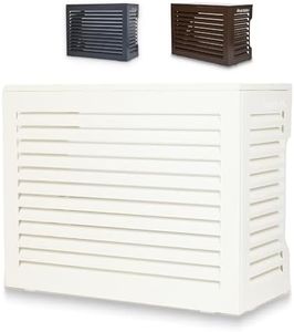Airdeko Premium Mini Split AC Air Conditioner Cover for Outside Units - Decorative Metal Mini Split Condenser Cover - Rustproof, All-Season Outdoor Protection with Sleek Design - Secure & Durable (S)