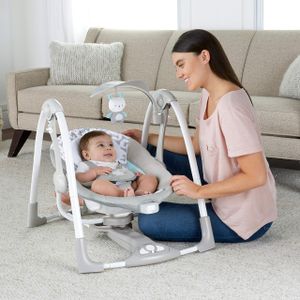 Ingenuity Portable Baby Swing – Compact Foldable Infant Seat