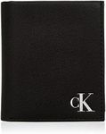 Calvin Klein Jeans Men's Mono Silver Small N/S Trifold Wallets K50K509862 Black, Black (Black), OS