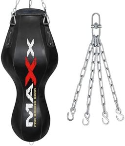 Maxx black title 3ft heavy filled Angle punch Bag, boxing uppercut bag 12pcs OR single item | punching bag set+ FREE CHAIN (BAG ONLY)