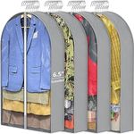 LAPPR 4 Pack 40'' Garment Bags for Hanging Clothes with 6.5'' Gusseted,Clothes Bags for Storage Hanging, Clothing Bags with Zipper Protecting Travel Suit Bags