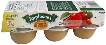 Applesnax - Organic Apple Sauce Cups, Homestyle, 6 Cups, 113g each.