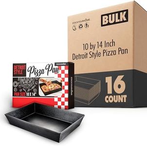 Stock Your Home 10x14 Nonstick Detroit Style Pizza Pan (16 Count) – Deep Dish Aluminum Pan for Focaccia, Sicilian Bread, Brownies, and Chicago-Style Pizza