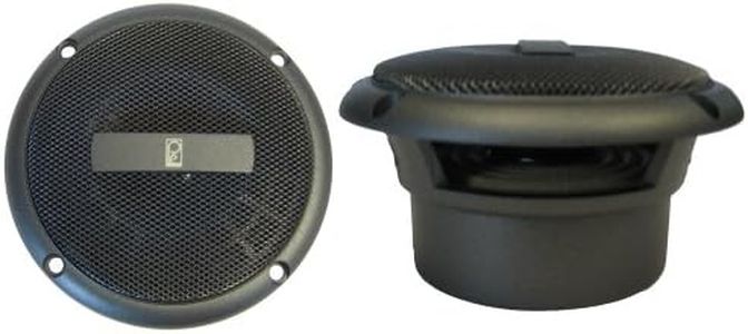 Poly-Planar MA3013G Round Flush Mount Speaker Pair, Gray, 3-Inch