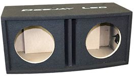 DEEJAY LED 2X10ROUNDVENTED Double 10-in Center Port Vented Round Empty Car Bass Speaker Box