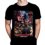 Predator If It Bleeds Mens Tshirt Gothic Horror Film Print, Black Cotton T-Shirt, Movie Poster Tee