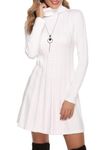 Gyabnw Ladies Winter Sweater Dress Cable Knitted Dress Casual Tunic Pullover Party