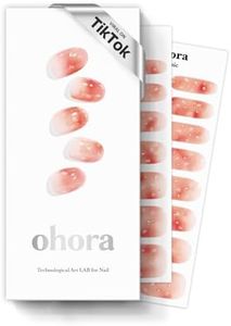 ohora Semi Cured Gel Nail Strips (N Apple Cider) - Works with Any UV Nail Lamps, Salon-Quality, Easy to Apply & Remove - Valentine's Day Gel Nail Wraps, Stickers, Romantic Gift Ideas