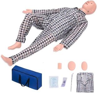 Patient Care Nursing Medical Manikin, Medical Nursing Training Mannequin CPR Human Manikins 24 Items Nurse Skills Wound Demonstration with 3 Muscle Module and Urinary for Teaching Practice