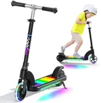 ANHAO Electric Scooter for Kids Ages 6-12 (Mainly 6-10), Kids Electric Scooter with Adjustable Height, Flash Wheel, Kick Scooter for Kids up to 110 lbs, up to 6mph