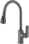 Lefton Pull-Out Kitchen Faucet with 3 Water Outlet Modes, Grey, KF2201-2