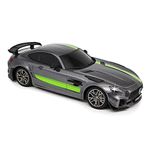 CMJ RC Cars New Mercedes GT Pro AMG Remote control Radio Car 1:24 Officially Licensed 1:24 Scale Working Lights 2.4Ghz (Grey)