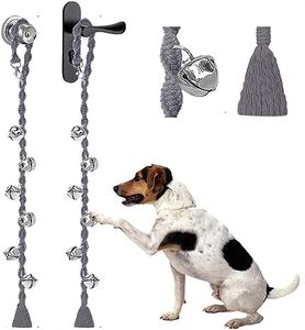 GINIDEAR Dog Bells to Go Outside & Puppy Potty Training, Adjustable Dog Door Bell Ring to Go Potty, Handmade with Premium Yarn. Twisted Style, Grey 2 Count