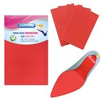 Unikstep 4 Pieces Shoe Sole Protectors, Shoe Bottom and Heel Anti Slip Grip Pads, Self Adhesive Non Skid Noise Reduction Sticker Cushion (Red)