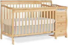 Dream On Me 5 in 1 Brody Convertible Crib with Changer, 33.2"L x 69"W x 39.1"H