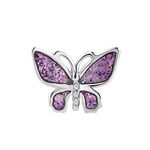 SBI Jewelry Women Purple Butterfly Charm Compatible with Pandora Charm Bracelet Pendant Animal Bead Birthday Anniversary Mothers Day