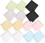 14 Pack Eyeglasses Cleaning Cloth, 7x6 inch Premium Microfiber Glasses Cleaner Cloth Glass Wipes for Laptop Camera Lenses iPad LCD Screens