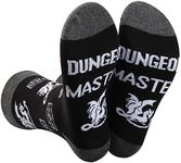 BDPWSS DND Socks Dungeon Master Socks 2 Pairs D20 Tabletop Role Playing Game DM Gift For Boyfriend Husband Game Lover Gift (dungeon dice sockCA)