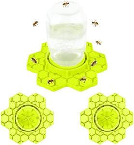 Tiaforza 2Pcs Silicone Bee Water Station & Feeder for Regular & Wide Mason Jars, Versatile Garden Bee Waterer & Outdoor Bee Feeder, Durable, Essential for Backyard Garden Beekeeping