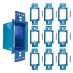 BWP - Electrical Power Outlet Box Extender Kit – Single Gang Box Extender - Single Receptacle Heavy Duty Plastic (10 Pack, Blue)