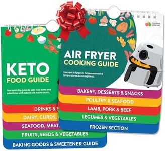 Air Fryer & Keto Cookbook Magnets - Set of 2 (7”x6”) - Air Fryer Accessories & Keto Meal Plan Cookbook - Airfryer Kitchen Accessories - Keto Foods & Keto Diet Book For Beginners - Kitchen Gadgets 2024