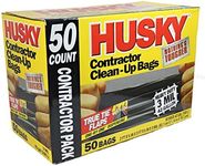 Husky 42 Gallon Contractor Clean-Up 3-Mil Trash Bags (50-Count)