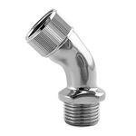 QWORK® Elbow Adapter for Shower Head, Chrome Plated Brass 1/2" Extender Connector