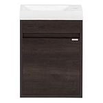 Spring Mill Cabinets Kambree Bathroom Vanity with Sink, 15.75" W x 8.66" D x 22.13" H, Elm Ember