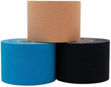 Kinesiology Mixed Set of 3 Units from axion | Different Waterproof Colours | Skin-Friendly Elastic Self-Adhesive Bandage Physio Tape | Ideal for Sports and Everyday Use