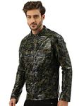 Leather Retail Men's Army Design Faux Leather Jacket (Multicolour, XL)