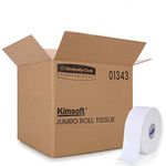 Kimsoft® 2 ply Toilet Paper Tissue Jumbo Roll (JRT), 8 Rolls, 300m/Roll (Total 2,400 meters) (01343)