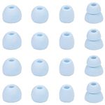 BLLQ Blue Ear Tips Compatible with Beats Flex, Replacement Ear Buds Ear Cap Ear Plug Eartips for Beat s Flex Wireless Earbuds, 8 Pairs, Light Blue [Flex]