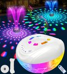 Luxfero Floating Pool Speaker with Fountain, Bluetooth Pool Speaker with RGB Light, IP68 Waterproof Floating Hot Tub Speaker, Loud Stereo Sound, TWS, Portable Rechargeable Bluetooth Speaker for Pool