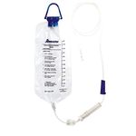 Feeding Bag RSM with Ice Pouch and Transfer Set, Drip Chamber, Flow Controller and Tapered Connector (White, 1200 ml) -Pack of 5 Pieces