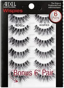Ardell Multipack Wispies False Eyelashes, Medium Volume, Long Length, Vegan Friendly, 6 Pairs (Pack of 1)