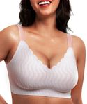 Brabalas Comfort Bras for Women Full Support, Silky Smooth Seamless Bras, No Underwire Bras, Full Coverage Wirefree Bra White