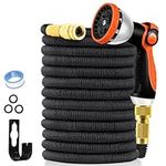 Expandable Garden Hose Pipe - 3 Times Expanding Flexible Magic Water Hose, 3450D No-Kink Flexible Hosepipe,10-Pattern Spray Nozzle, 50FT