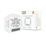 MOES Mini DIY Tuya ZigBee Smart Dimmer Switch Module, 2 Gang, Needs Neutral Line, Smart Life Tuya App, Wireless Remote Control, Alexa Google Home Voice Control, Requires Tuya ZigBee Hub