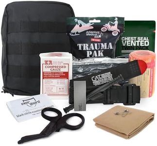 MediTac Premium IFAK Trauma First Aid Kit - Military Combat Tactical Molle - Active Shooter Kit with SOF Tourniquet, QuikClot, Vented Chest Seal, Israeli Bandage, Emergency Bleeding Control - Black