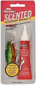 Berkley Scented Flicker Shad Fishing Lure, Flashy Perch, 5/16 oz, 2.75in | 7 cm, Size, Profile and Dive Depth Imitates Real Shad, Equipped with Fusion19 Hook