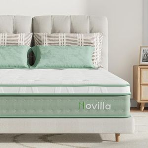 Novilla Materasso 160x190，Materasso a Molle e Memory Foam 20cm, Materasso Singolo con Molle Insacchettate Fornisce un Supporto Eccellente, Silenzioso e Ottima Esperienza di Riposo