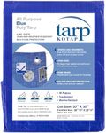 Kotap 30 x 30 ft All-Purpose Multi-Use Protection/Coverage 5-mil Poly Tarp, Waterproof, Blue, 1-Pack (TRA-3030)