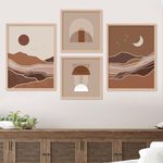 kotart Premium Digital Paintings with Frame for Home Decoration - Pastel Colors Painting for Living Room Bedroom Office Room Decor - Painting for Wall Decoration - Pack of 4 (Minimalist, Design 22)