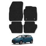 Ford Fiesta (2011-2017) Car Mats Accessories Tailored Fit Carpet Floor Mats Non Slip Black Trim Full Coverage Compatible Accessory Front Rear Set Anti Slip Granulated Backing Hand-Finished Clips